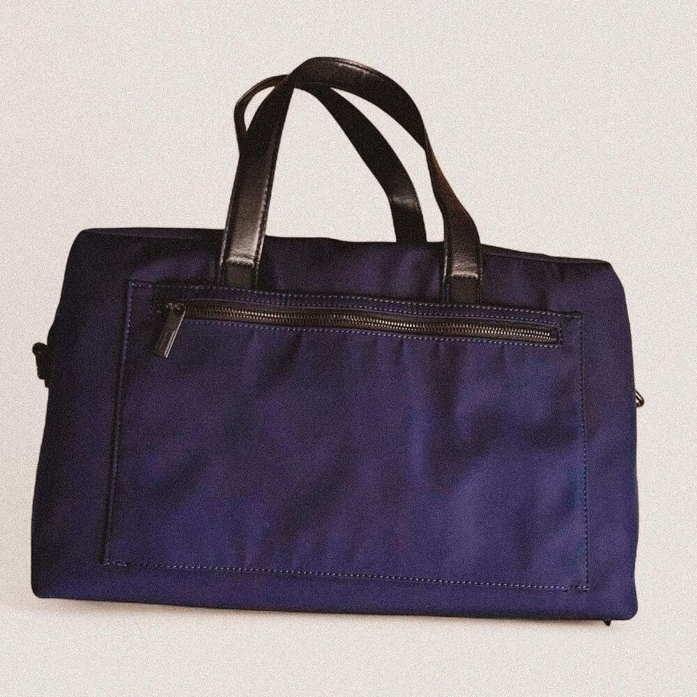 Away Navy Blue Travel Tote with Black Handles